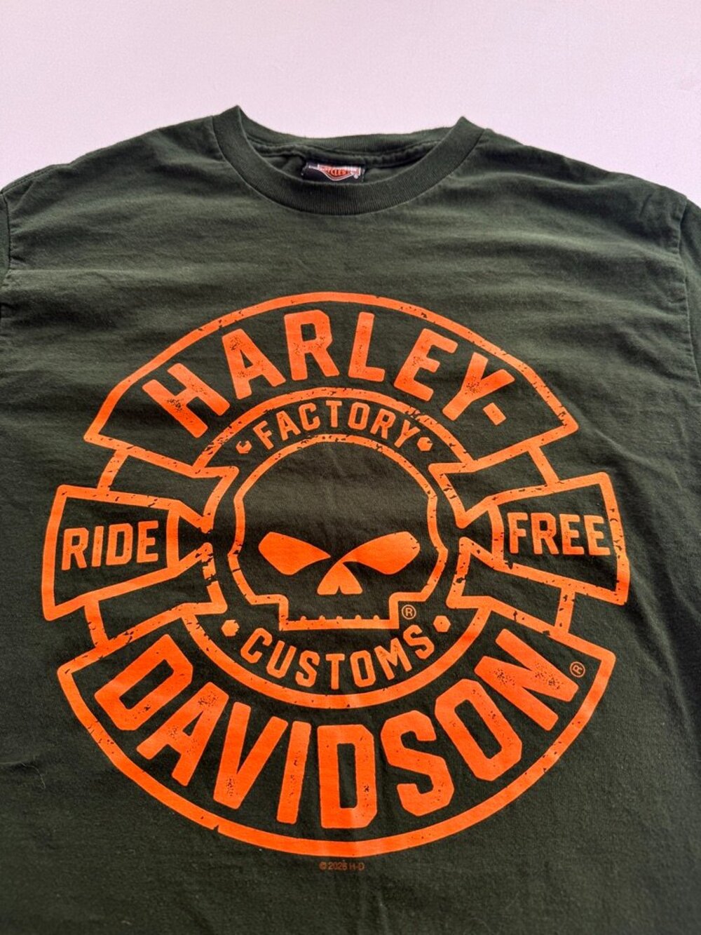 Harley-Davidson Factory Customs Skull Graphic Tee - Edmonton Alberta Dealer - M